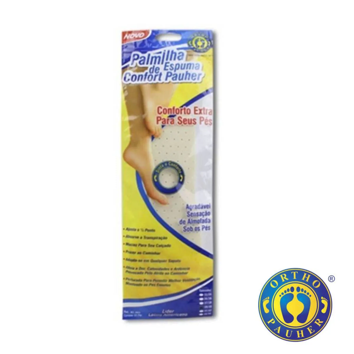 Palmilha De Espuma Comfort - Ortho Pauher Palminha De Espuma Comfort 33/34 - Ortho Pauher