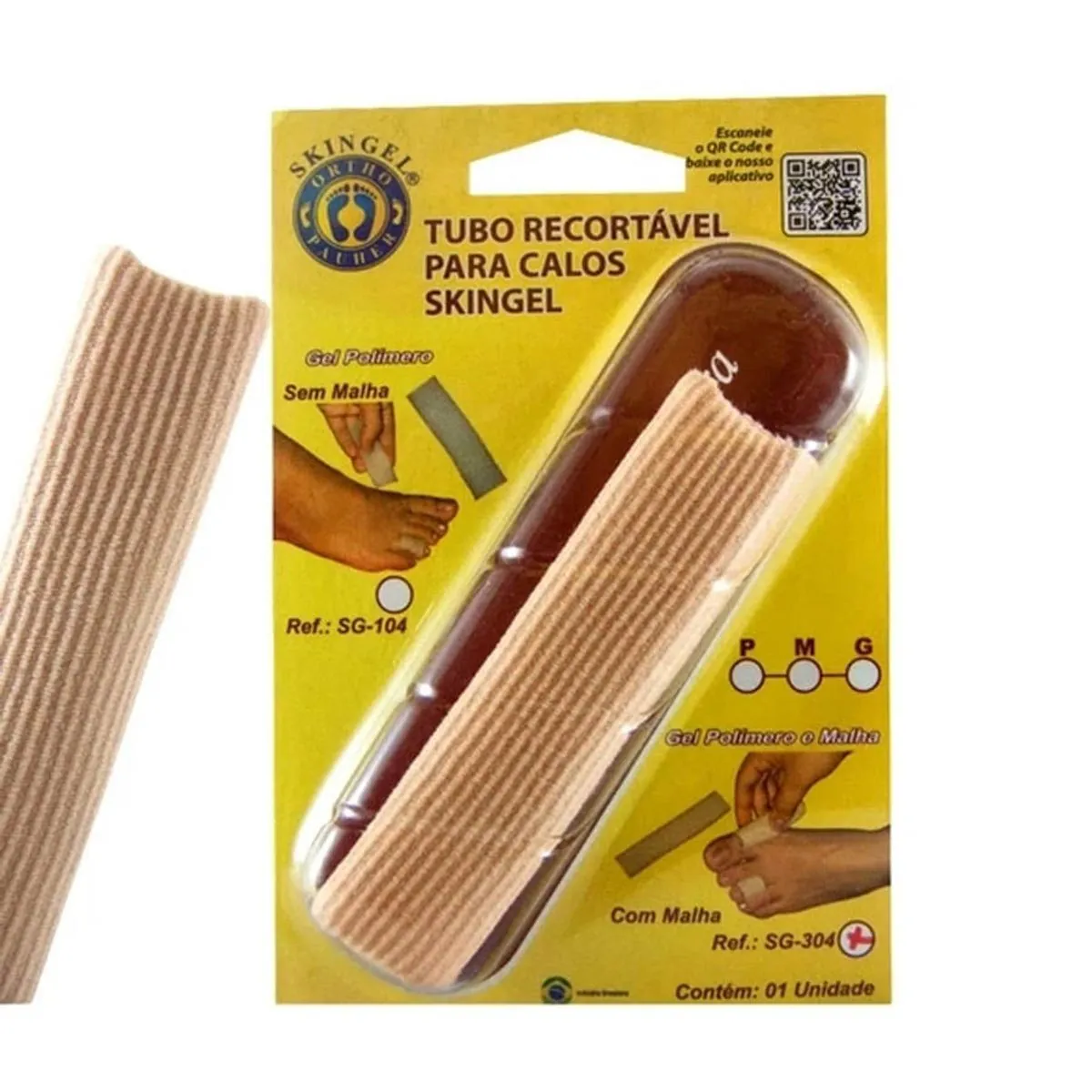 Tubo Calos Malha Revestido Gel Recortável Tam G - unidade