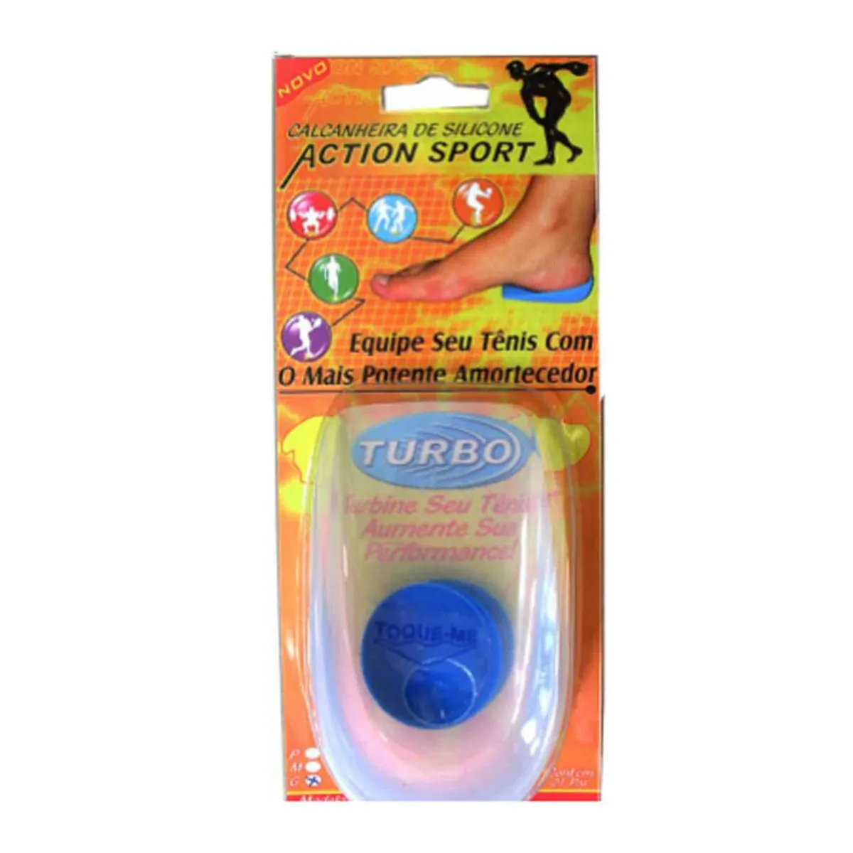 Calcanheira De Silicone Azul Action Sport - Ortho Pauher Action Sport - G