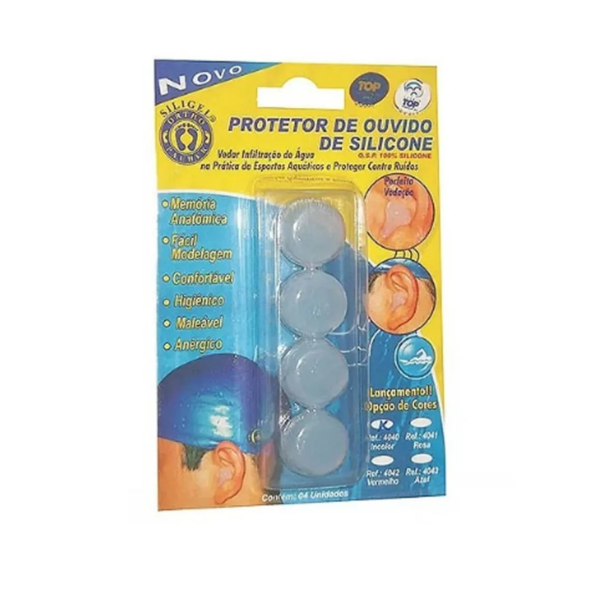 Protetor Para Ouvidos De Silicone - Azul - Ortho Pauher