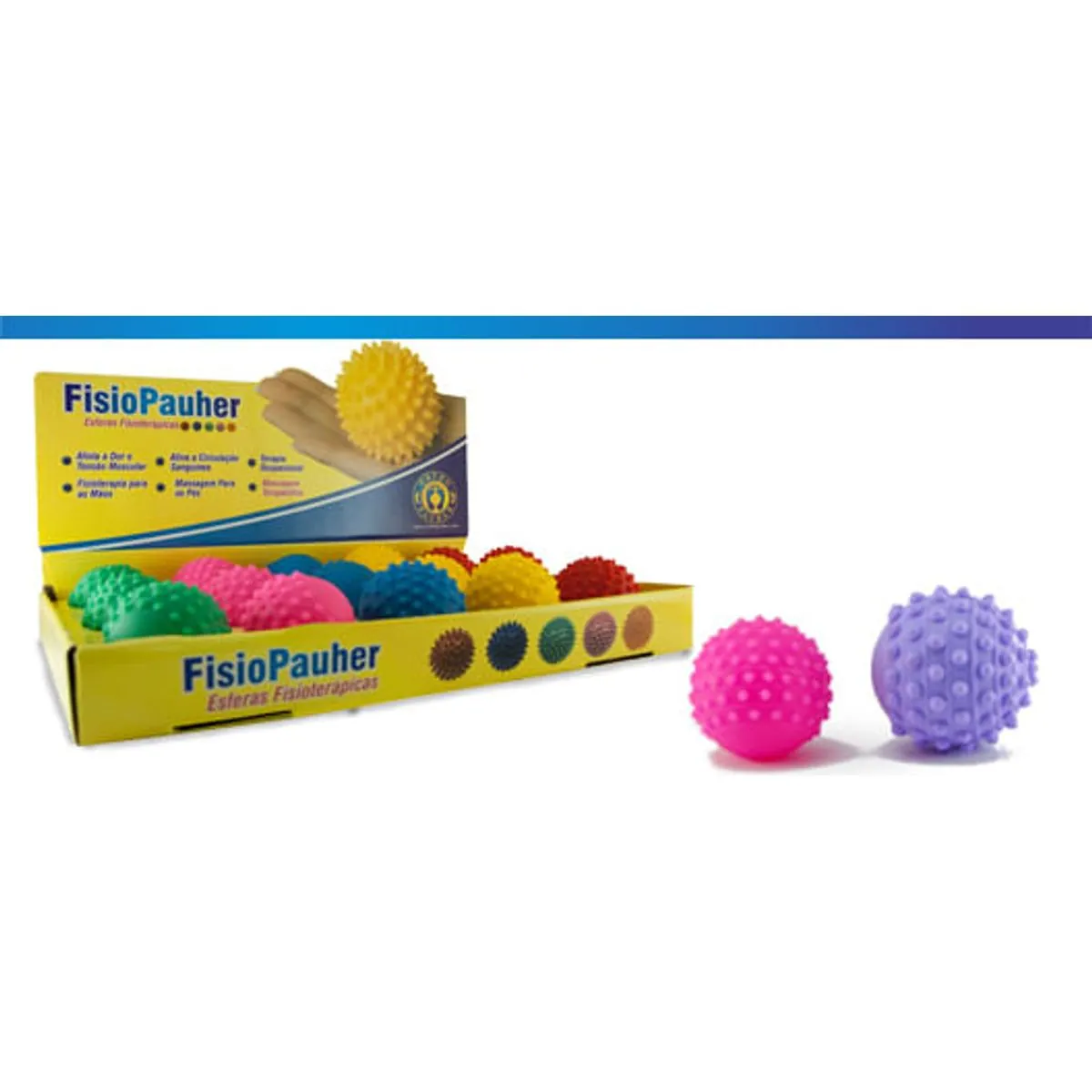 Esferas Fisioterapicas OrthoPauher Fisiopauher FG12 Cores Diversas Tamanho 5,5cm