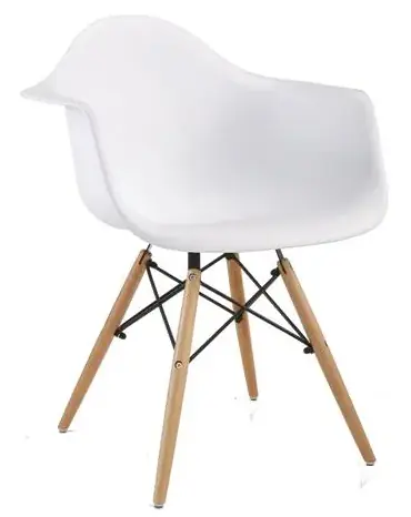Cadeira Vegas Apoio Bracos Base Madeira Branco 1020666 Goede