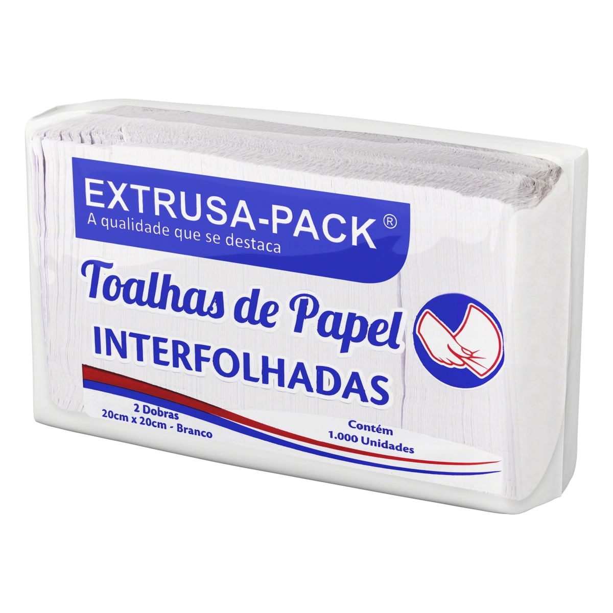 Toalha De Papel Interfolhado Extrusa Pack Pacote 1000 Unidades