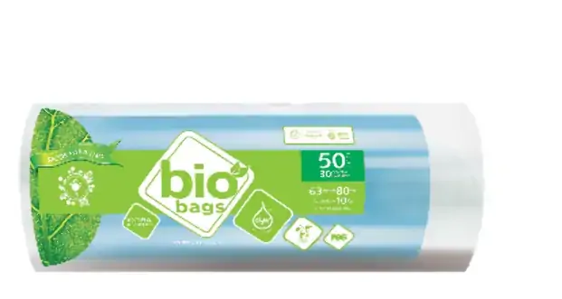 Saco Para Lixo Verde 50l Pack Lixo Bio Bags 30 Unidades