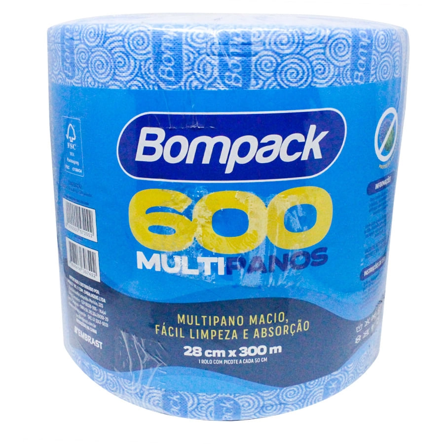 Bobina Azul Slim Limp Leve 28cm C/300mt Un Bompack