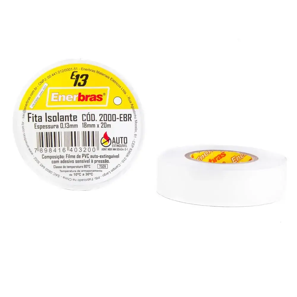 Fita Isol Color Enerbras 18mm X 20m Bc Esp 0,1