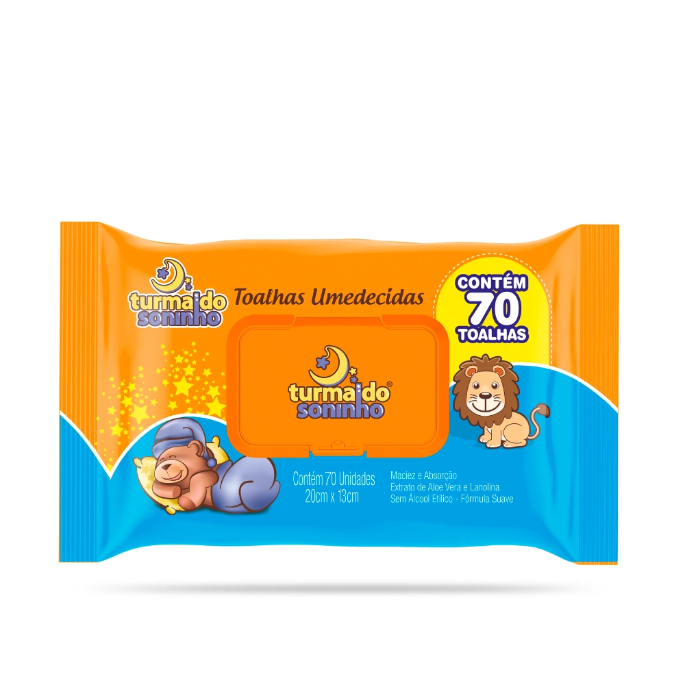 Toalha Umedecidas Turma Do Soninho C/70 Trad