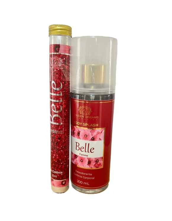 Kit Golden Dreams Colonia 35ml Body Splash 100ml Belle 1un
