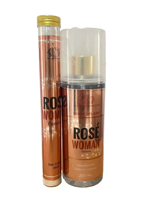 Kit Golden Dreams Colonia 35ml Body Splash 100ml Rose 1un