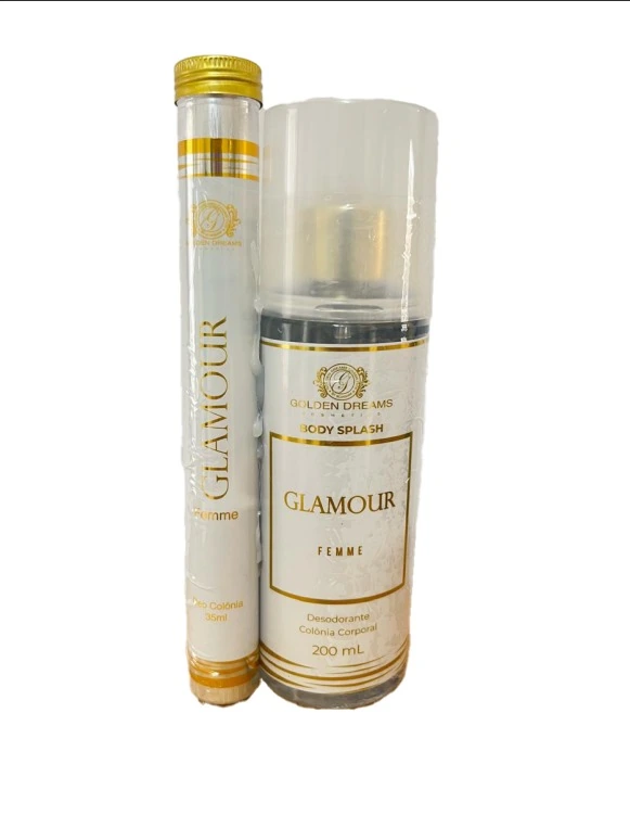 Kit Golden Dreams Colonia 35ml Body Splash 100ml Glamour 1un