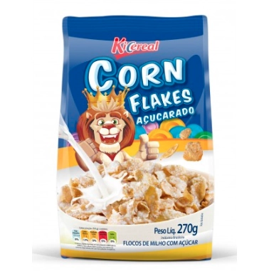 Cereal Corn Flakes Açucarado 270g Kicereal