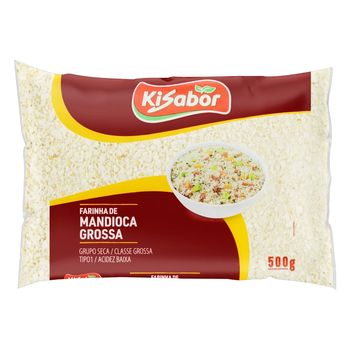Farinha De Mandioca Tipo 1 Grossa Kisabor Pacote 500g