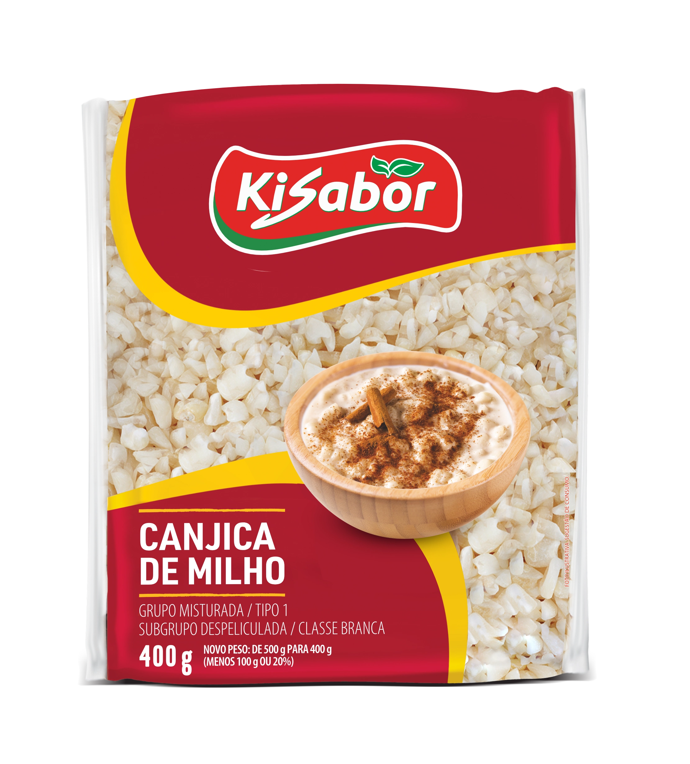 Canjica De Milho Branca Tipo 1 Kisabor Pacote 500g