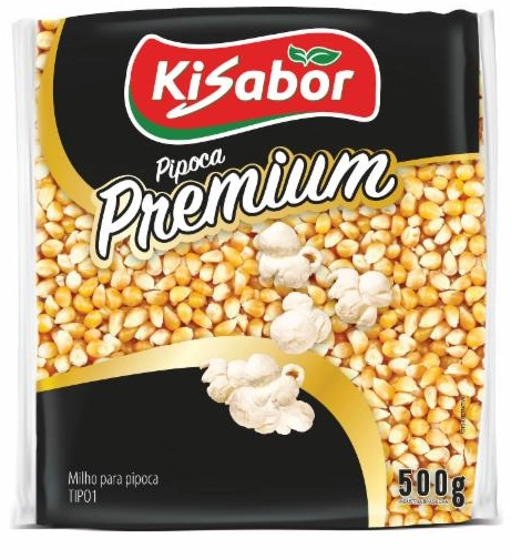 Milho Para Pipoca Tipo 1 Kisabor Premium Pacote 500g