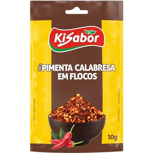 Pimenta Calabresa Em Flocos Kisabor Pacote 10g