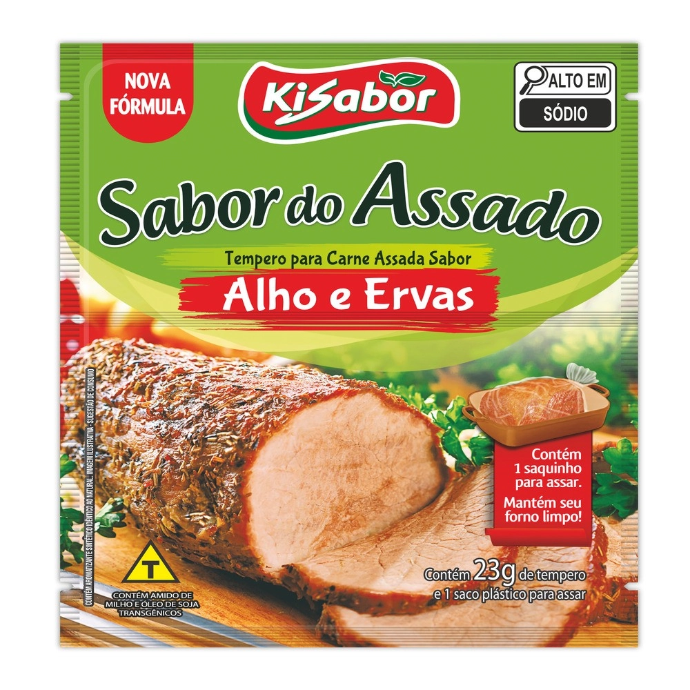 Tempero Kisabor Sabor Do Assado 23g Alho E Ervas