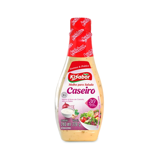 Molho Para Salada Caseiro Kisabor Squeeze 240ml