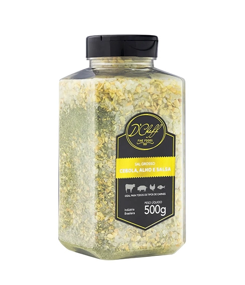 Sal Grosso Cebola, Alho E Salsa Dcheff Frasco 500g