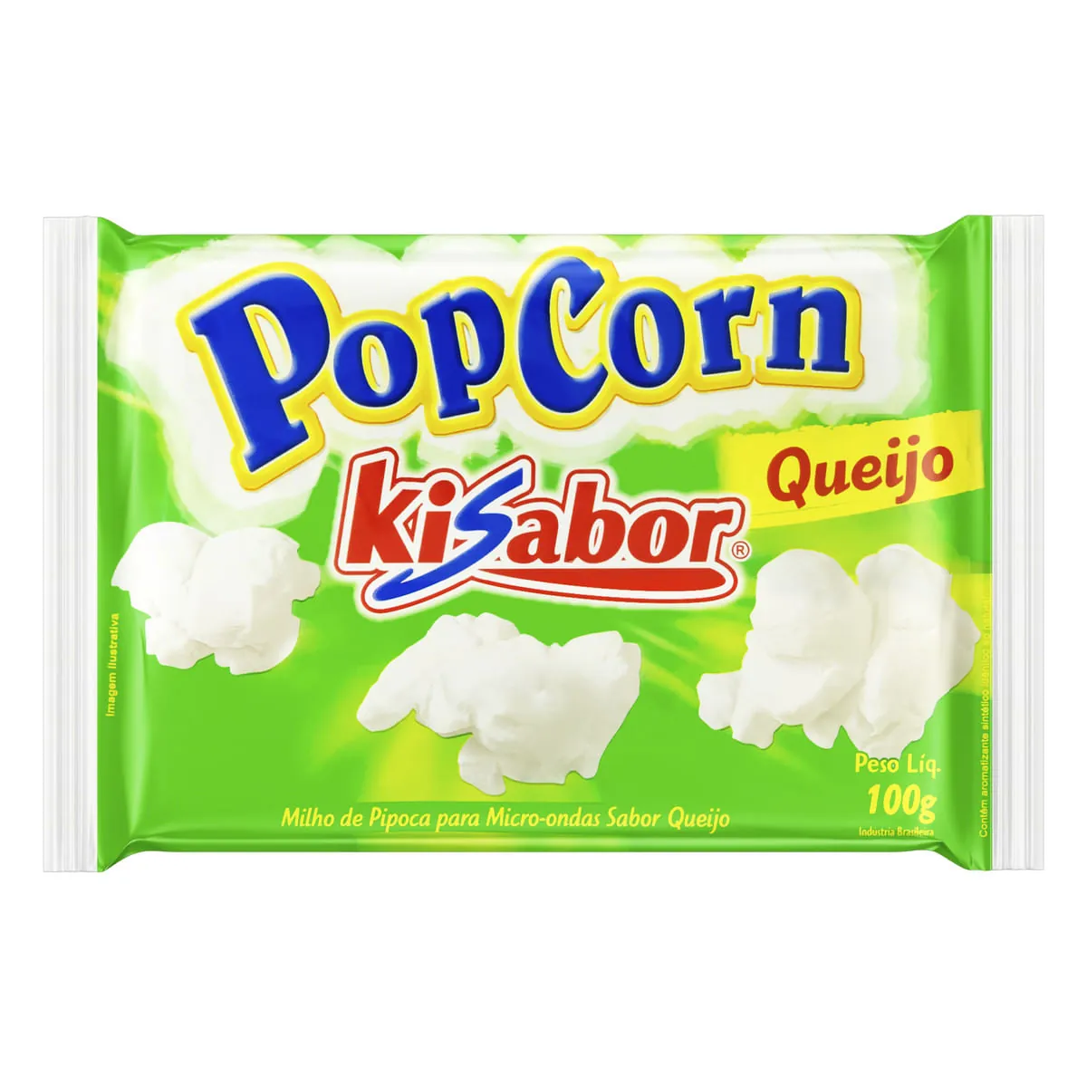 Pipoca Para Micro Ondas Queijo Kisabor Pacote 100g