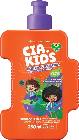 Sh 3 Em 1 Cia Da Natureza 250ml Cia Kids Cabelinhos Brasileiros