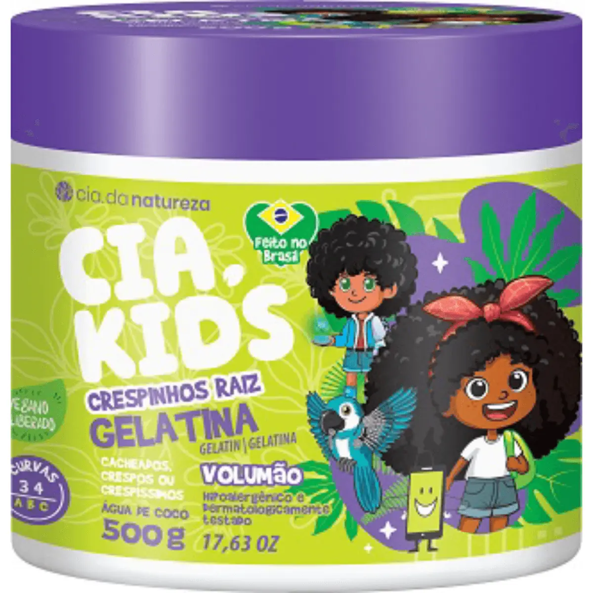 Gelatina Cap Cia Da Natureza 500g Cia Kids Crespinhos Raiz
