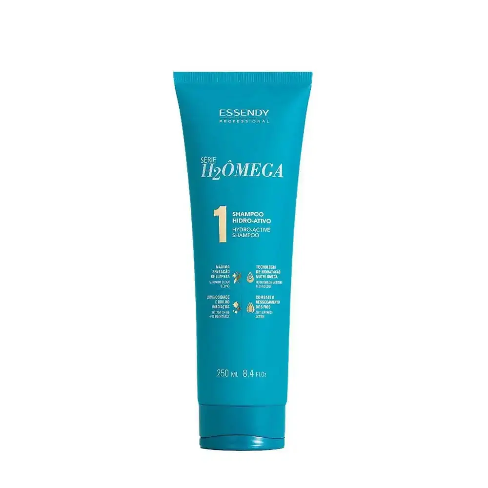 Shampoo Hidro-ativo H2ômega - Essendy - 250ml - Shampoo Hidro-Ativo H2ÔMEGA - Essendy - 250ml