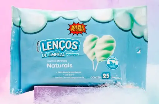 Lencos Limpeza C/25 Algodao Super Poderes Azul
