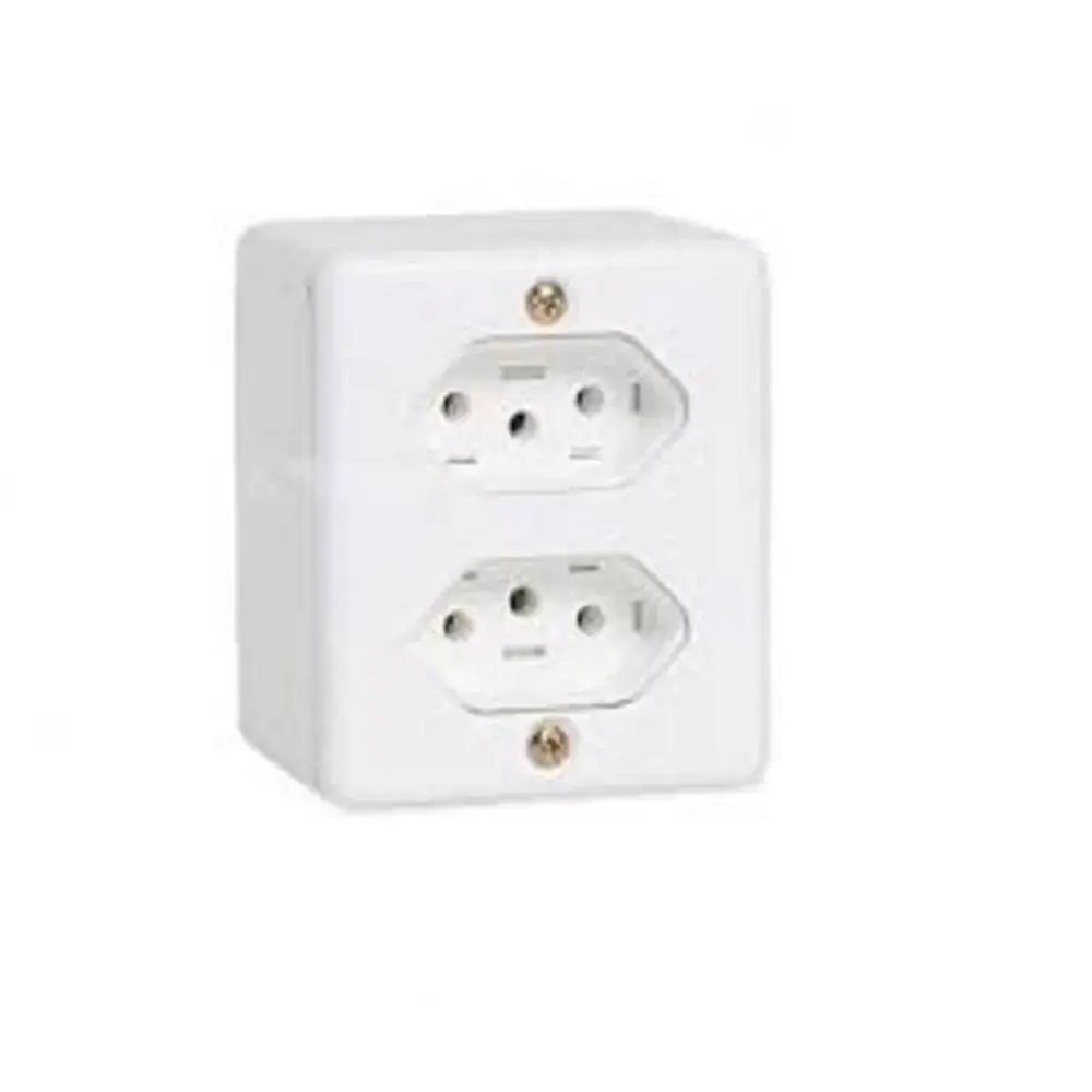 Tomada Dupla Placa Ilumi Ref Mercoutil