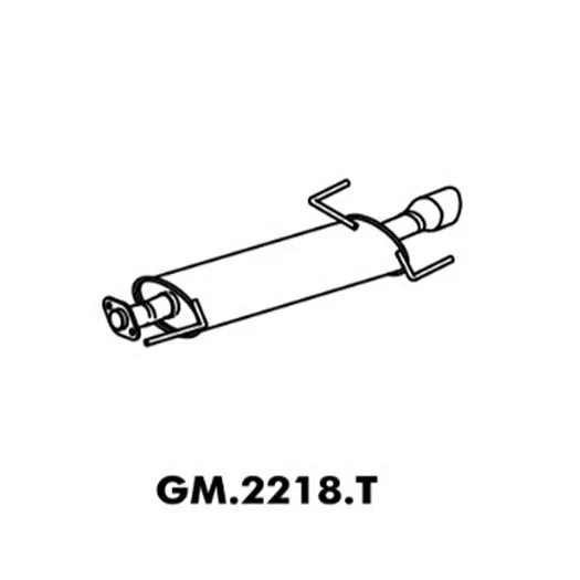 Escapamento Silencioso Traseiro CHEVROLET - GM VECTRA com Flange - MASTRA GM2218T