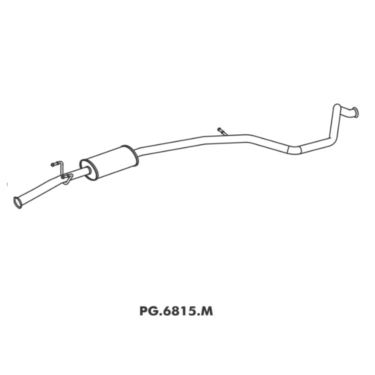 Escapamento Silencioso Intermediário PEUGEOT 207/207 SW - MASTRA PG6815M