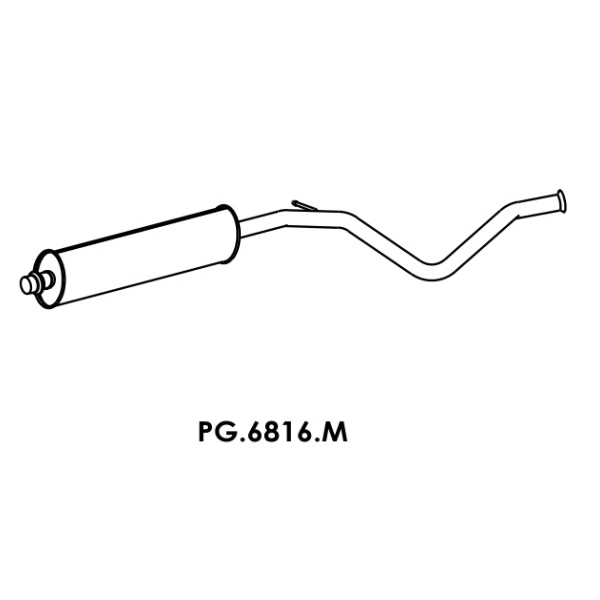 Escapamento Silencioso Intermediário PEUGEOT 307 - MASTRA PG6816M