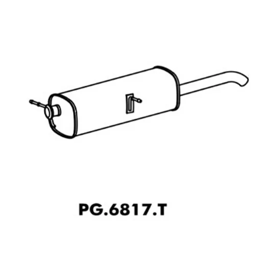 Escapamento Silencioso Traseiro PEUGEOT 307 - MASTRA PG6817T