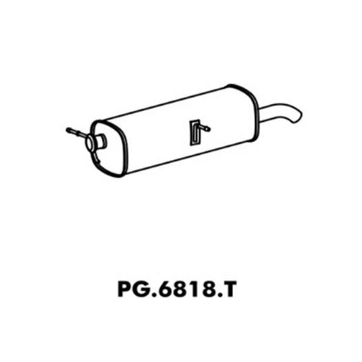 Escapamento Silencioso Traseiro - MASTRA PG6818T