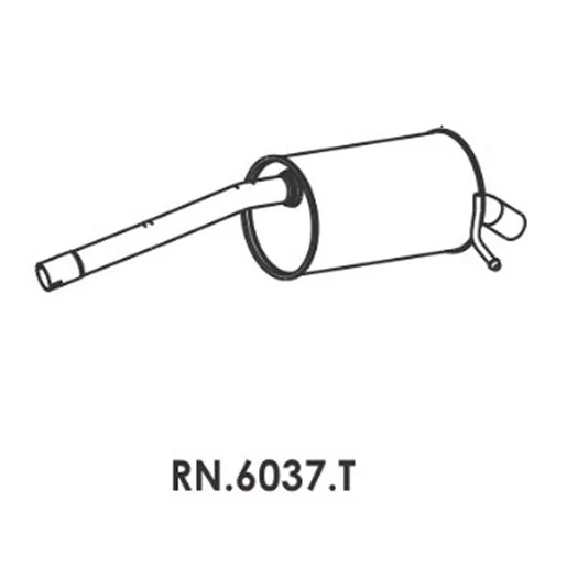 Escapamento Silencioso Traseiro RENAULT LOGAN/SANDERO - MASTRA RN6037T
