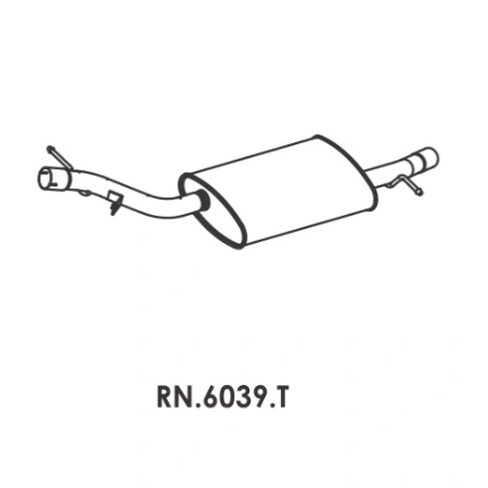 Escapamento Silencioso Traseiro RENAULT DUSTER/OROCH - MASTRA RN6039T