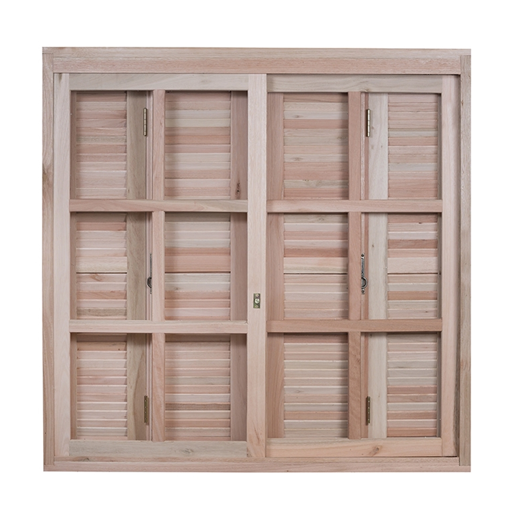 Janela de Madeira Veneziana 6 Folhas 120x180cm Rondosul Natural