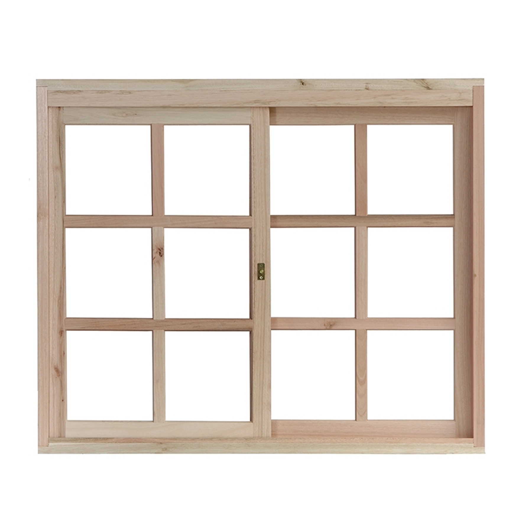 Janela de Madeira de Correr 2 Folhas 120x120cm Rondosul Natural