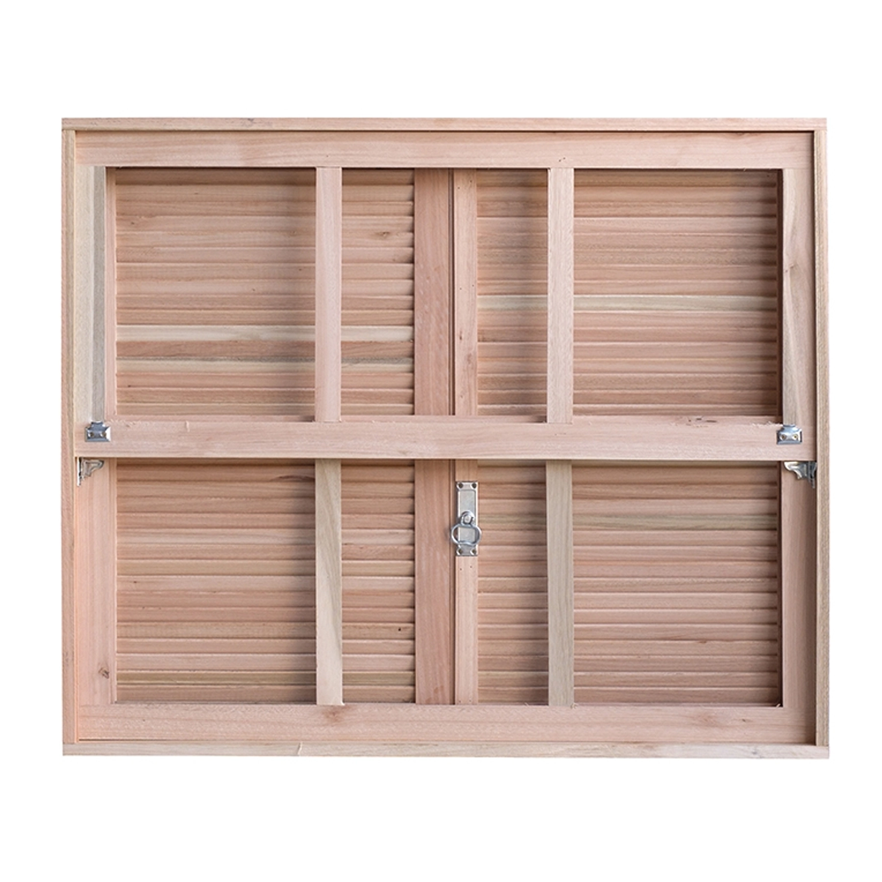 Janela de Madeira Veneziana 6 Folhas 120x140cm Rondosul Natural
