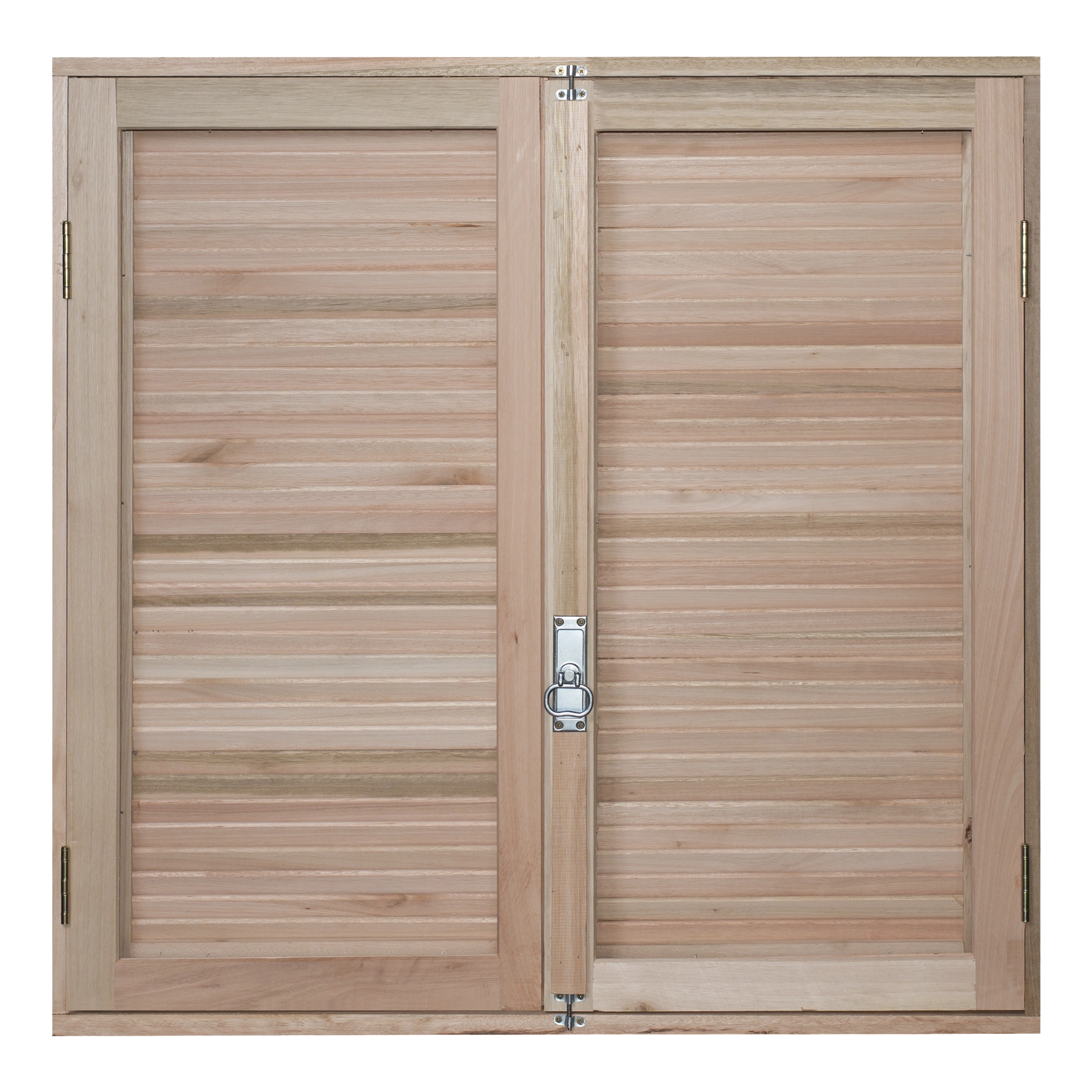 Janela de Madeira Veneziana 4 Folhas 120x120cm Rondosul Natural