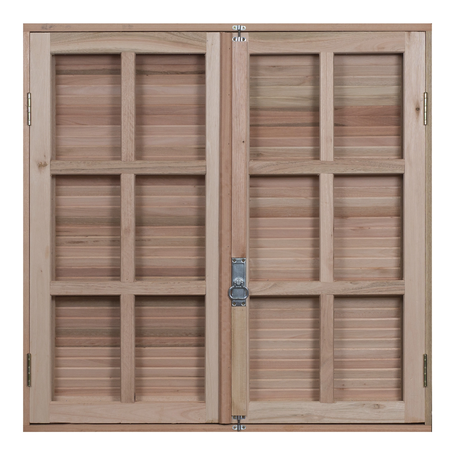 Janela de Madeira Veneziana 4 Folhas 120x140cm Rondosul Natural