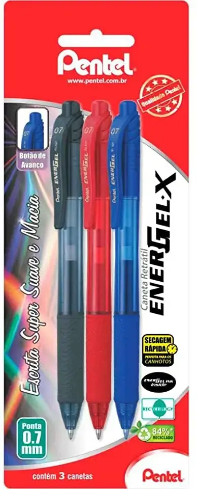 Caneta Gel Energel 0,7mm Ptvmaz Smbl107 Abc6 Pe