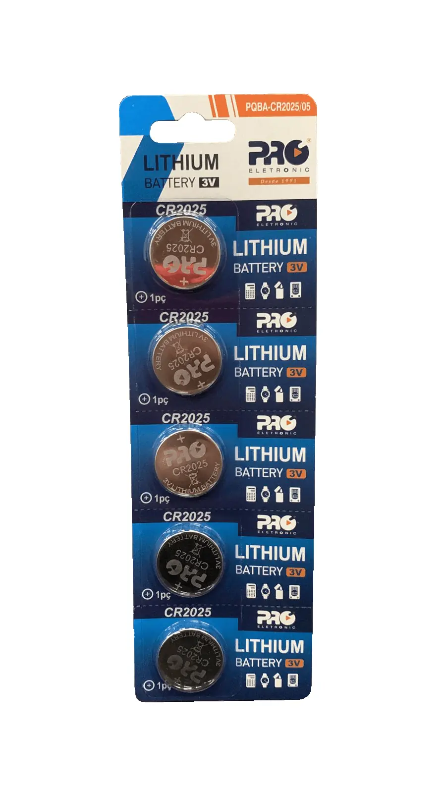 Bateria Cr2025 Blister Com 5 Unidades