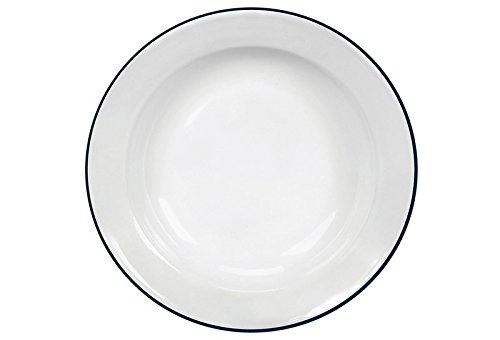 Prato Yangzi Esmaltado Bco 22cm Ref.pmb22