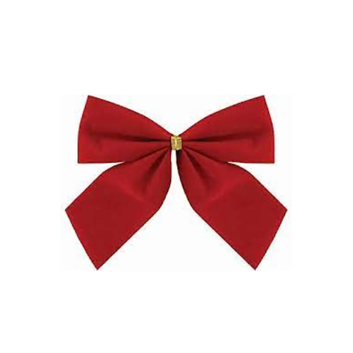 Enfeite de Natal Laço Yangzi Vermelho 7,5 cm x 7,5 cm com 6 Unidades