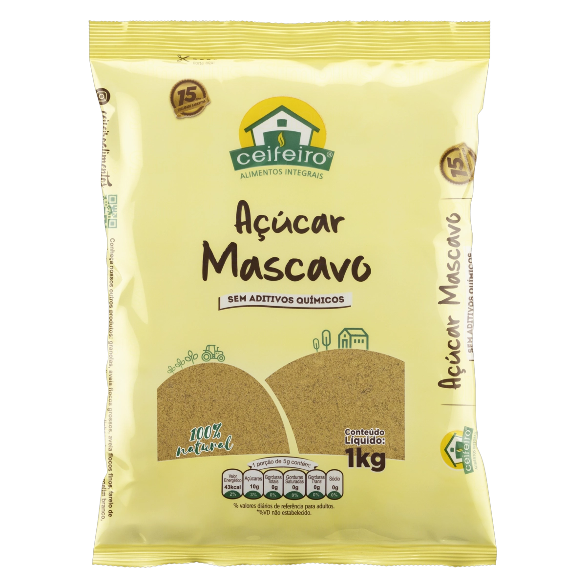 Açúcar Mascavo Ceifeiro Pacote 1kg