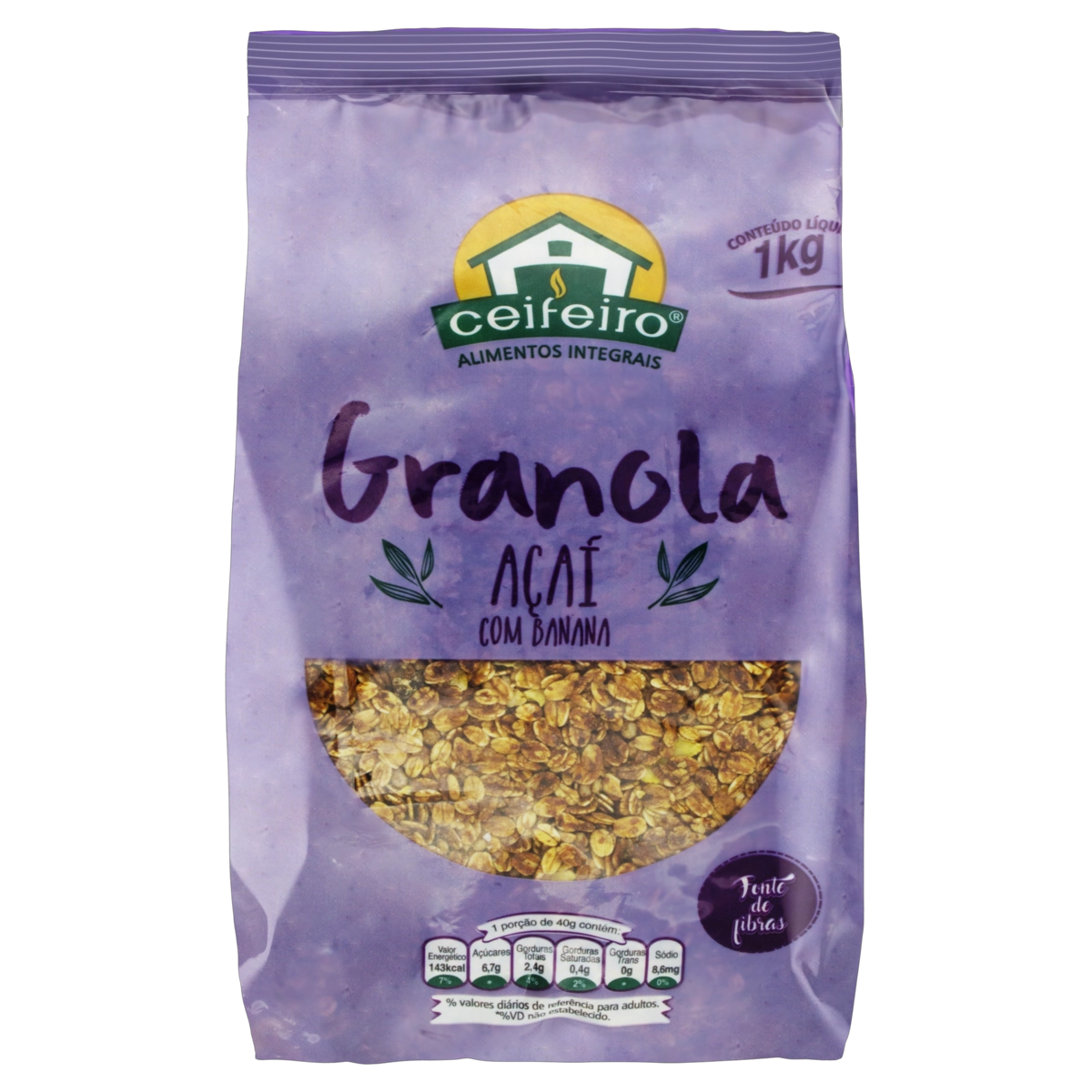 Granola Açaí Com Banana Ceifeiro Pacote 1kg