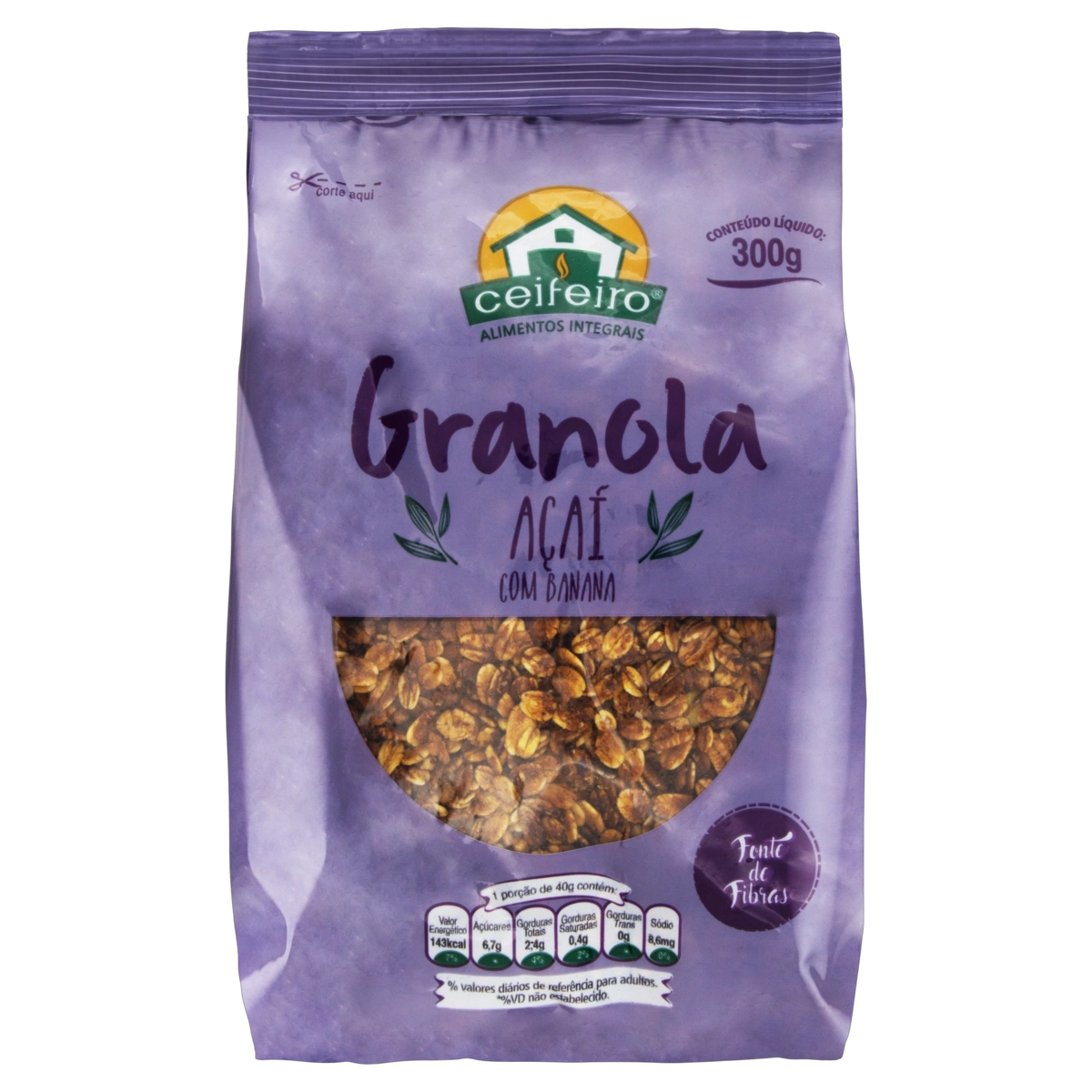 Granola Açaí Com Banana Ceifeiro Pacote 300g