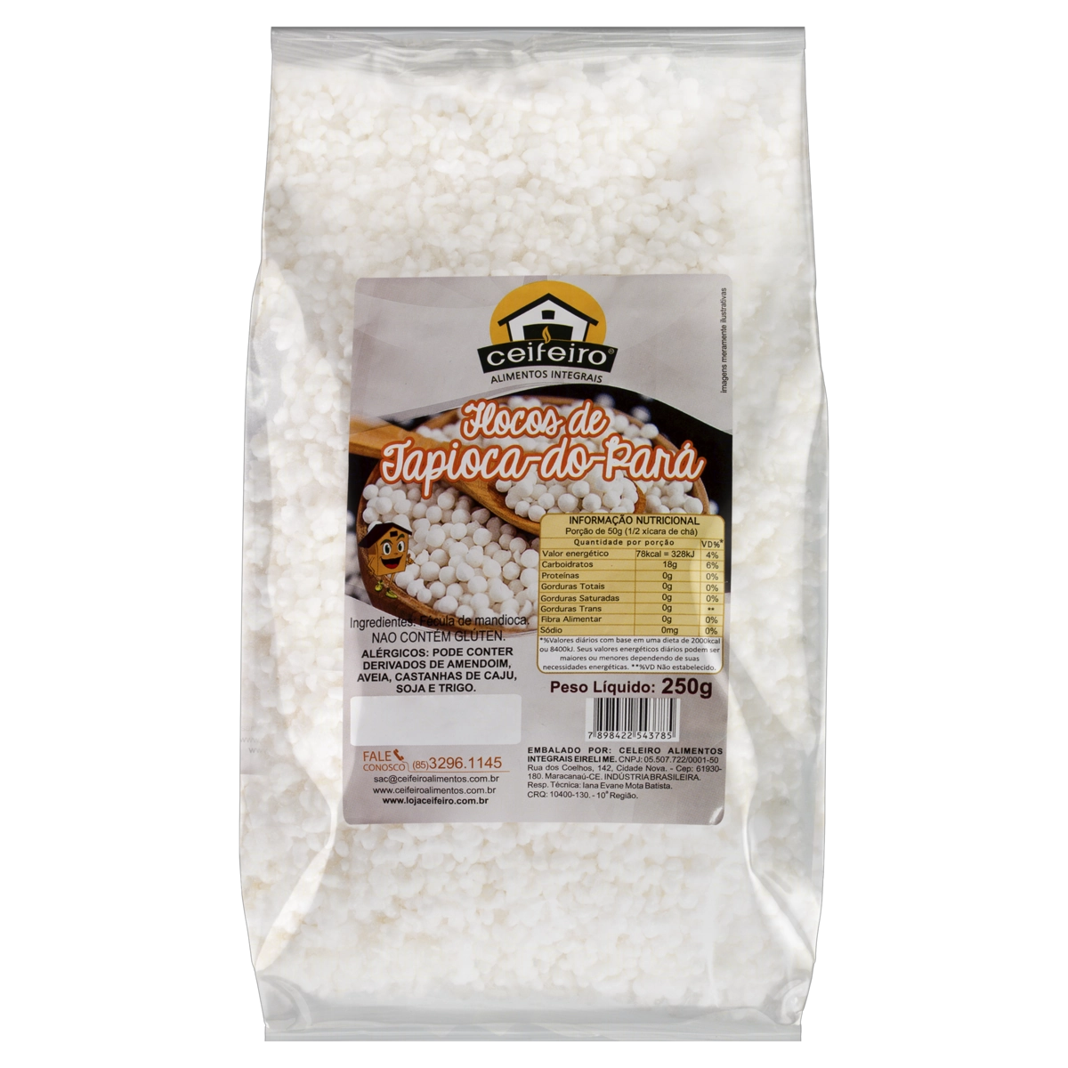 Tapioca Do Pará Em Flocos Ceifeiro Pacote 250g