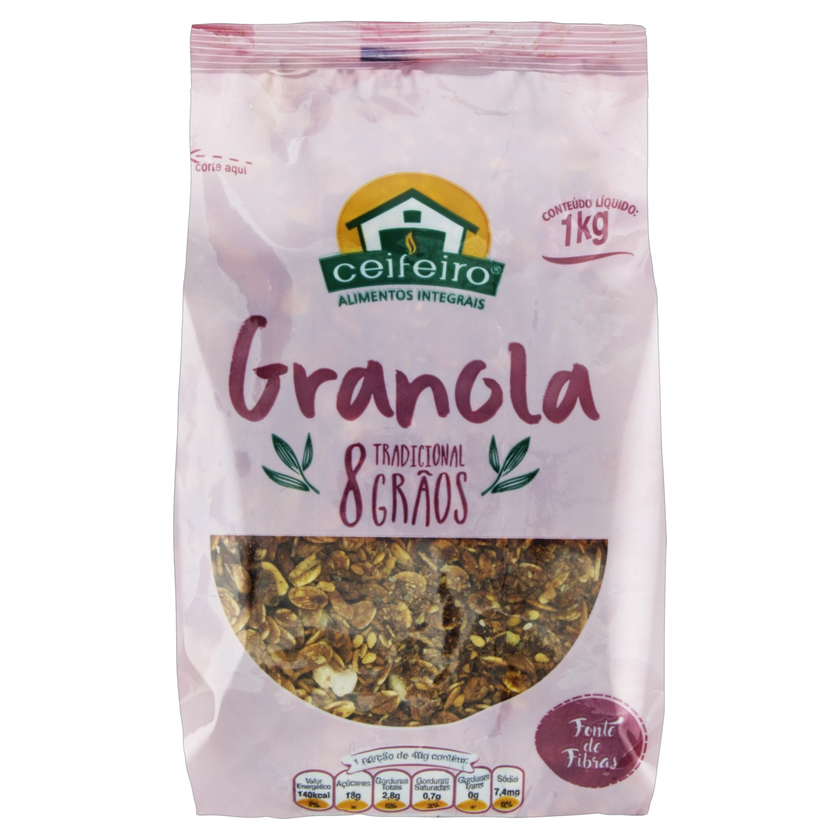 Granola Tradicional 8 Grãos Ceifeiro Pacote 1kg