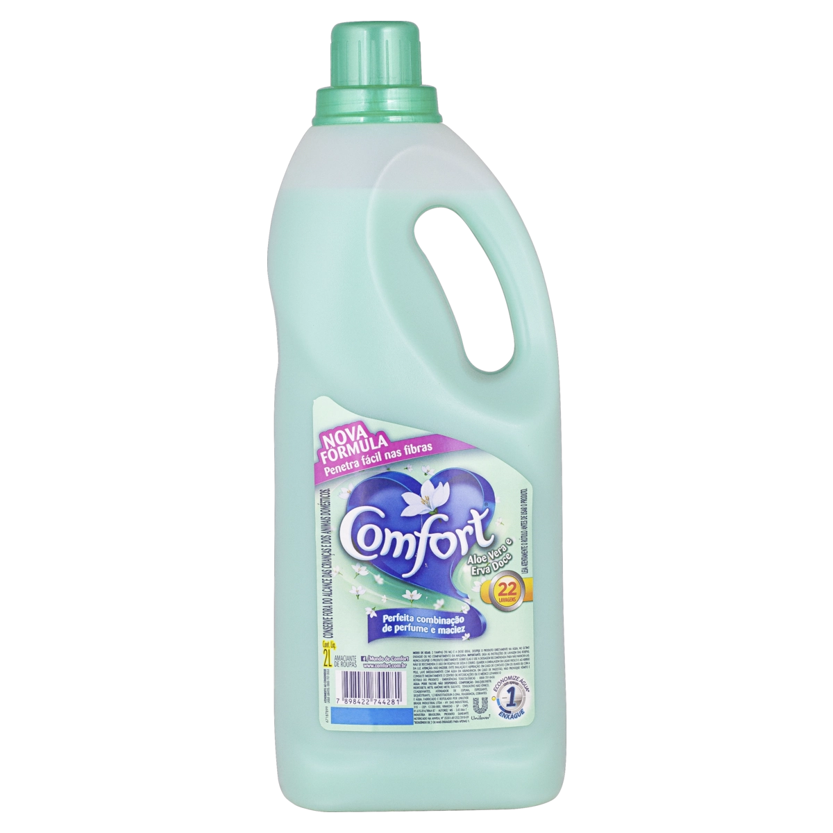 Amaciante De Roupa Diluído Aloe Vera E Erva Doce Comfort Frasco 2l